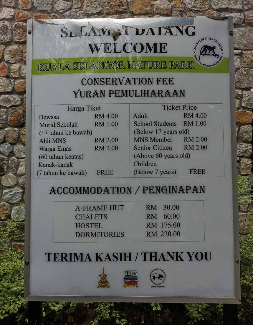 Information Boards of Kuala Selangor Nature Park